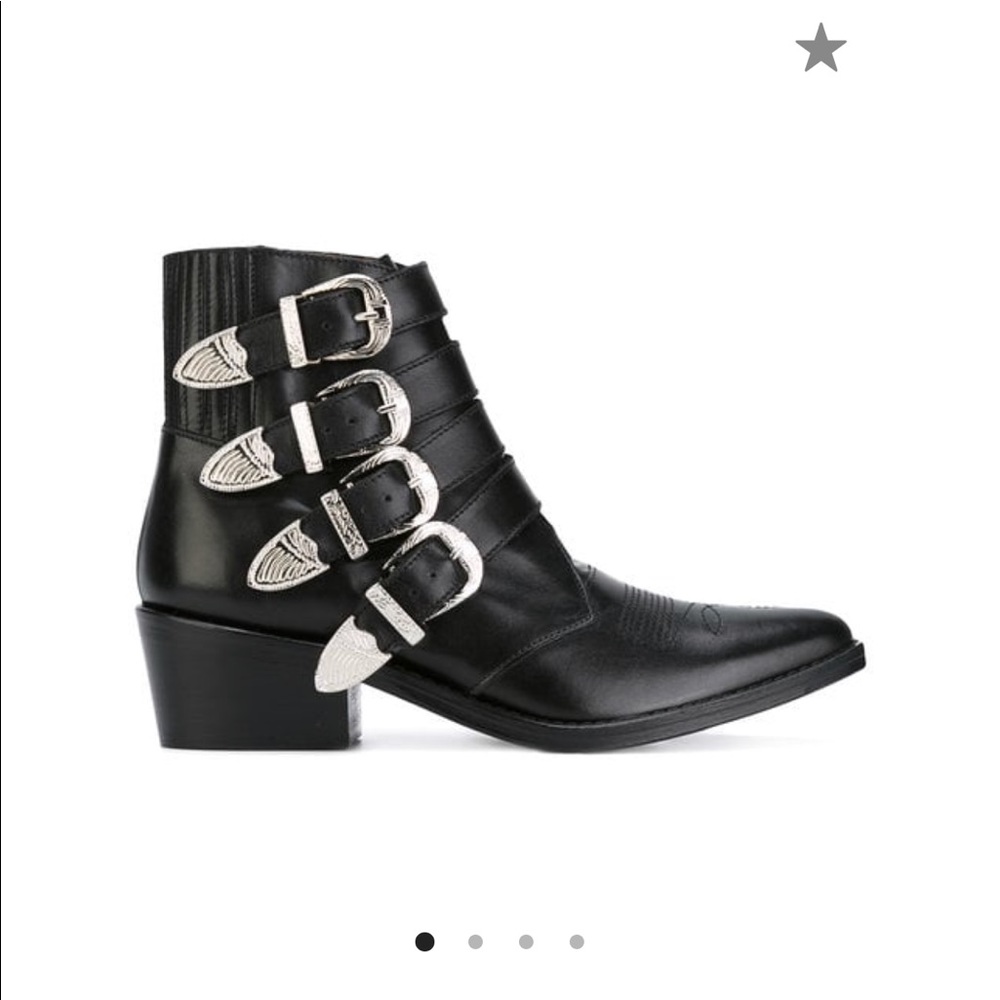 Toga Pulla Green Calf Half Leather Half Suede Boot